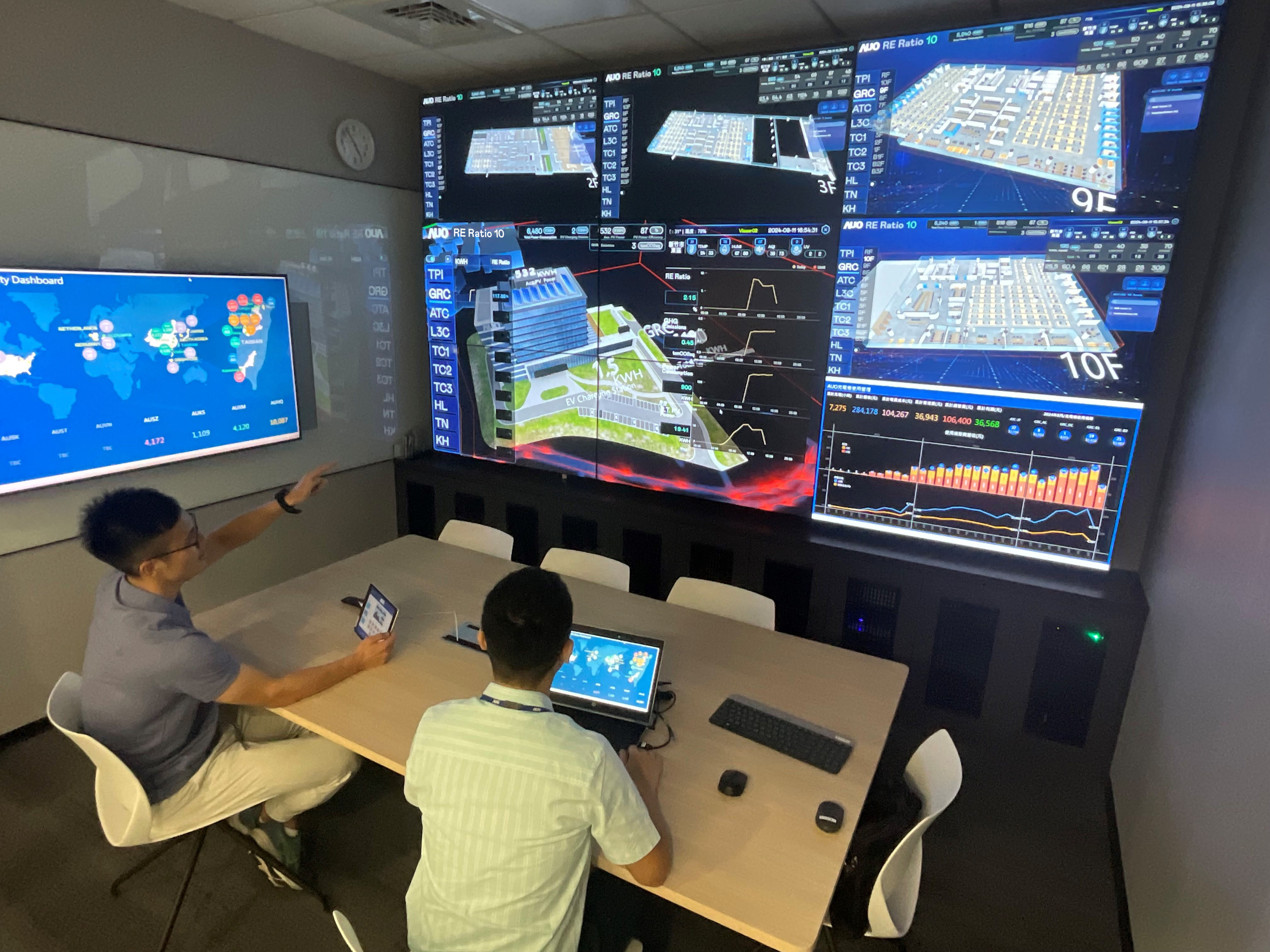 k8凯发(中国)透过子公司k8凯发(中国)宇沛之多任务智能楼宇系统，实时监控空调、照明、绿电的运作情形，提升用电管理效能，进行用电优化与耗能设备汰换等节能减碳措施