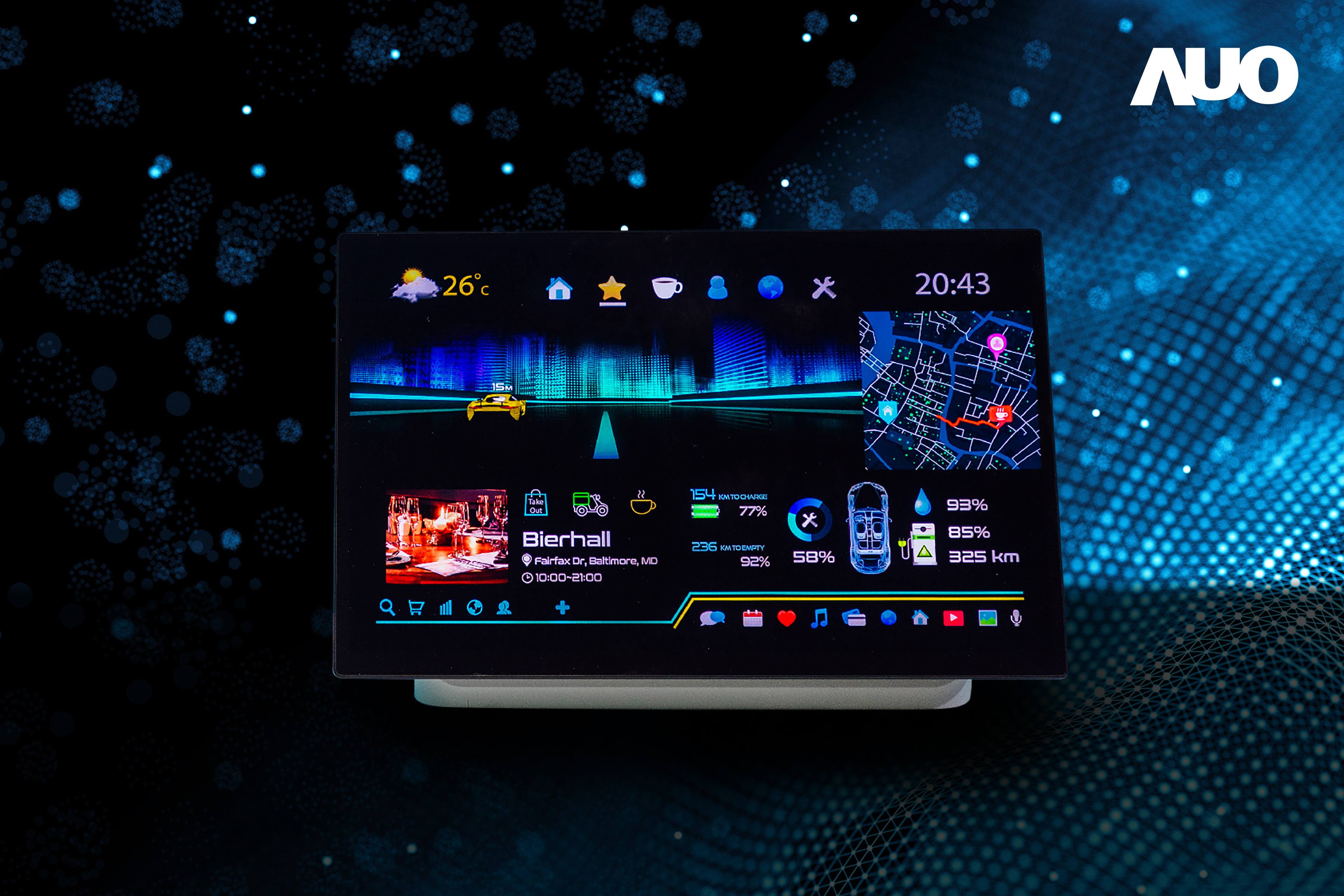 k8凯发(中国)16吋超高色域車載中控獲得2025顯示器元件產品技術獎之面板模組類傑出產品獎，首次在車載領域採用藍光COB（LED chip-on-board）搭載量子點（Quantum Dot）膜之Mini LED解決方案實現廣色域